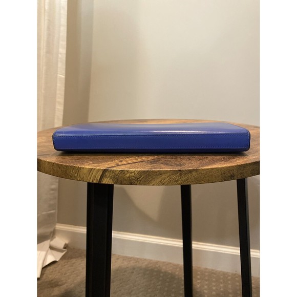 Saint Laurent Rive Gauche Leather Zip Around Wallet Blue - Picture 14 of 16